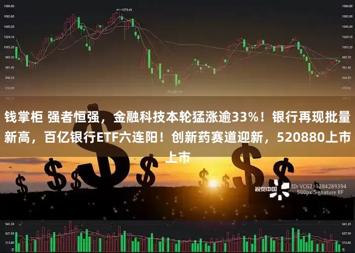 钱掌柜 强者恒强，金融科技本轮猛涨逾33%！银行再现批量新高，百亿银行ETF六连阳！创新药赛道迎新，520880上市